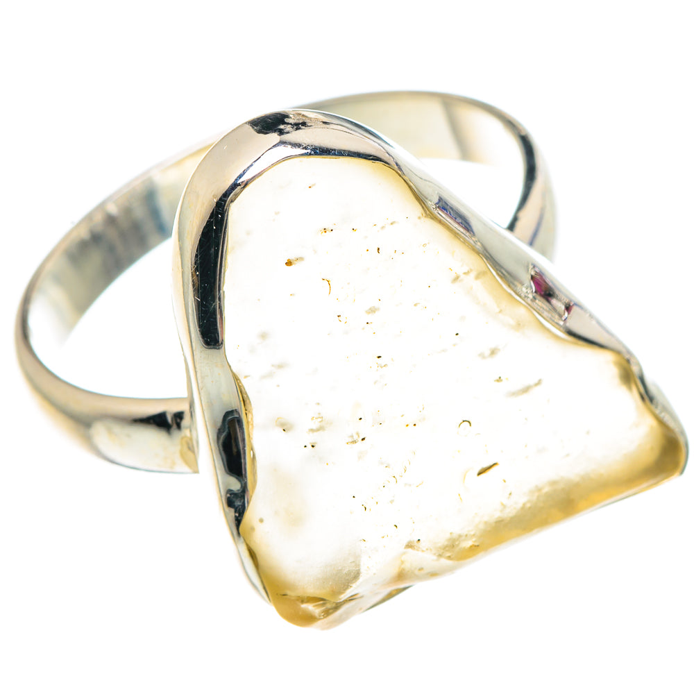 Libyan Desert Glass Rings handcrafted by Ana Silver Co - RING90672 - Photo 2
