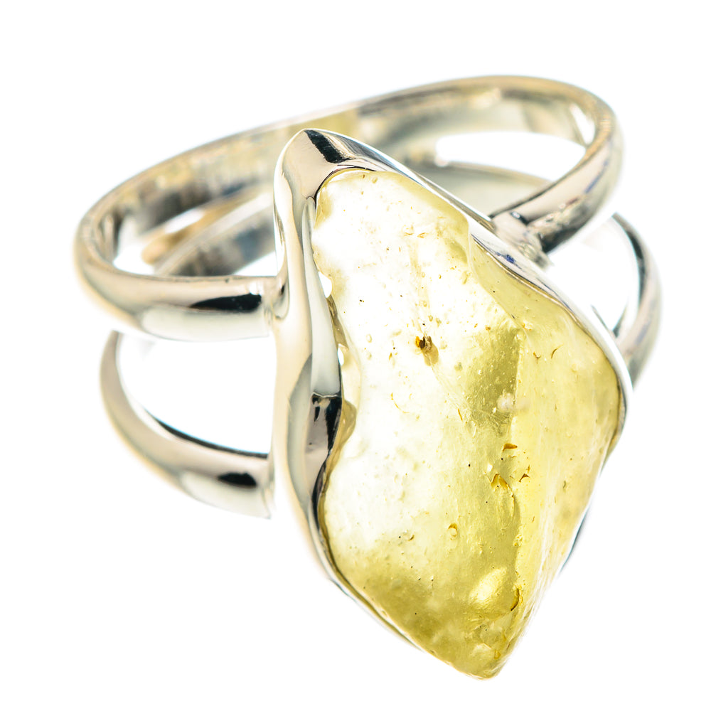 Libyan Desert Glass Rings handcrafted by Ana Silver Co - RING90673
