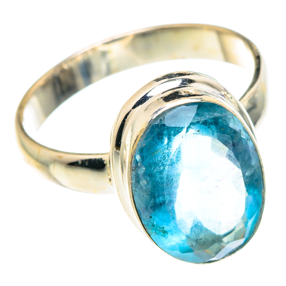 Blue Fluorite Rings handcrafted by Ana Silver Co - RING90691