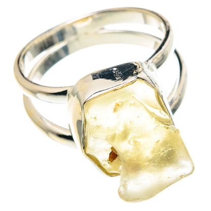 Libyan Desert Glass Rings handcrafted by Ana Silver Co - RING90705 - Photo 2