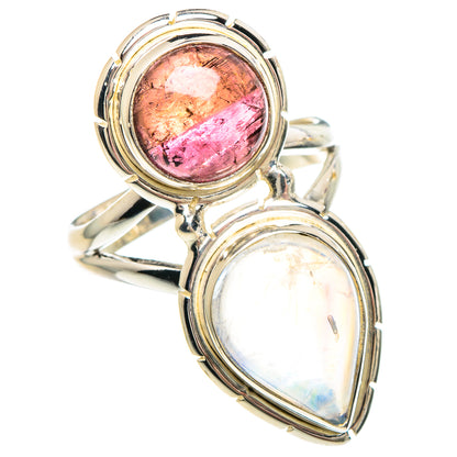 Rainbow Moonstone Rings handcrafted by Ana Silver Co - RING90706