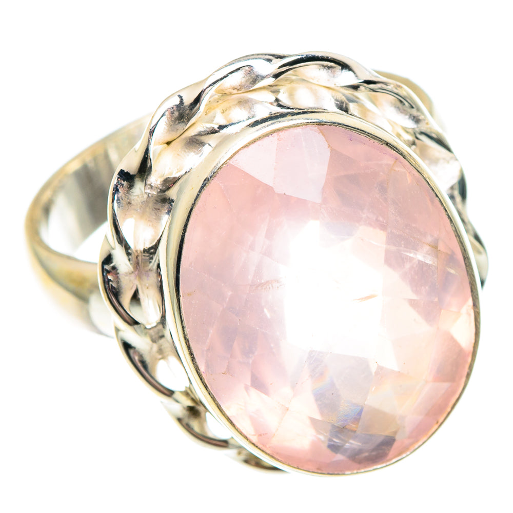 Rose Quartz Rings handcrafted by Ana Silver Co - RING90707