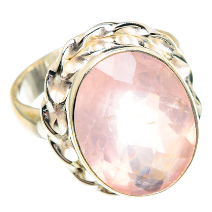 Rose Quartz Rings handcrafted by Ana Silver Co - RING90707