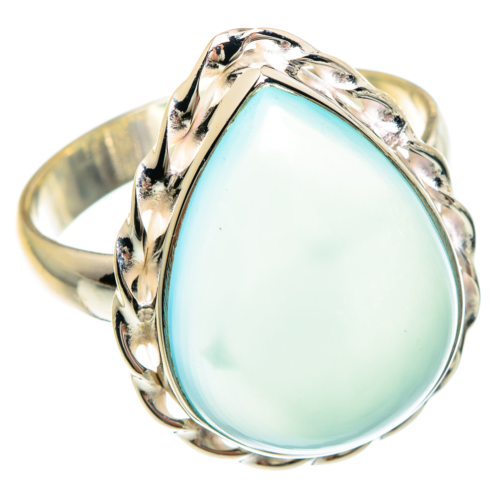 Aqua Chalcedony Rings handcrafted by Ana Silver Co - RING90723 - Photo 2