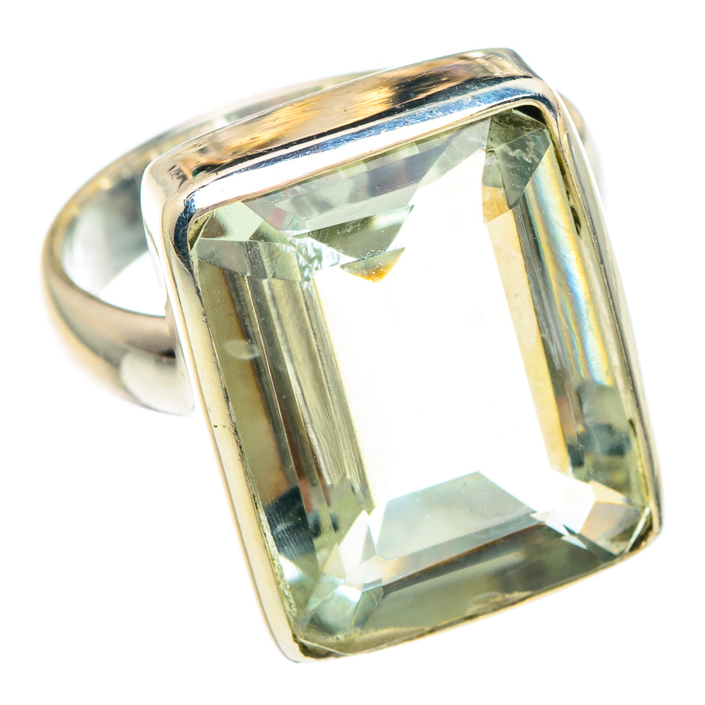 Green Amethyst Rings handcrafted by Ana Silver Co - RING90727
