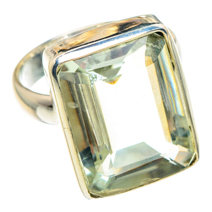 Green Amethyst Rings handcrafted by Ana Silver Co - RING90727