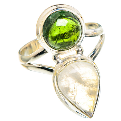 Rainbow Moonstone Rings handcrafted by Ana Silver Co - RING90730