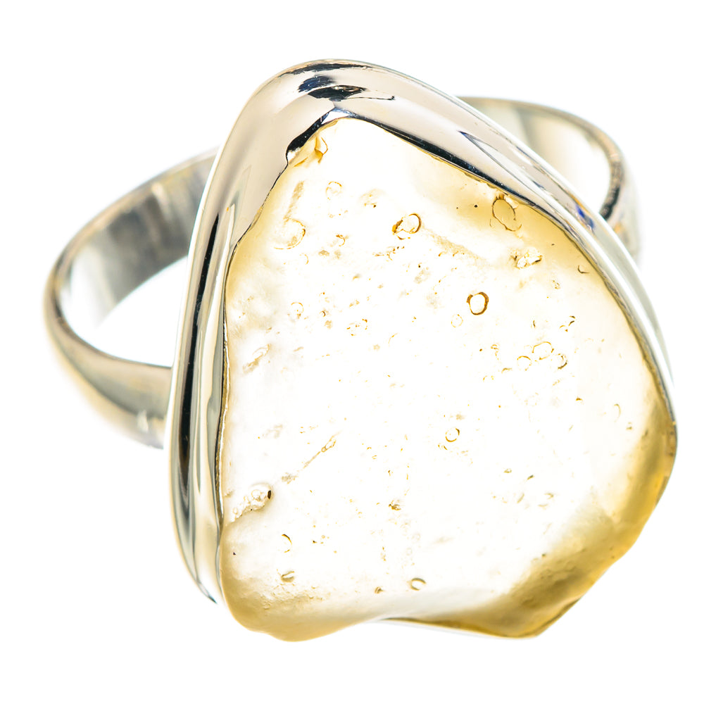 Libyan Desert Glass Rings handcrafted by Ana Silver Co - RING90733 - Photo 2
