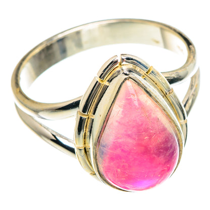 Pink Moonstone Rings handcrafted by Ana Silver Co - RING90736