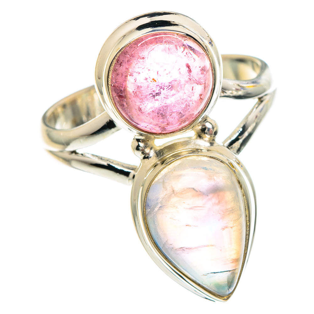 Rainbow Moonstone Rings handcrafted by Ana Silver Co - RING90737