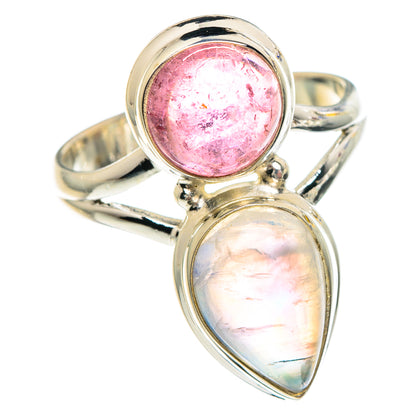 Rainbow Moonstone Rings handcrafted by Ana Silver Co - RING90737