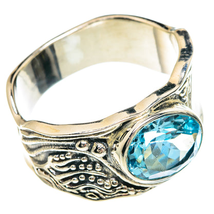 Blue Topaz Rings handcrafted by Ana Silver Co - RING90750