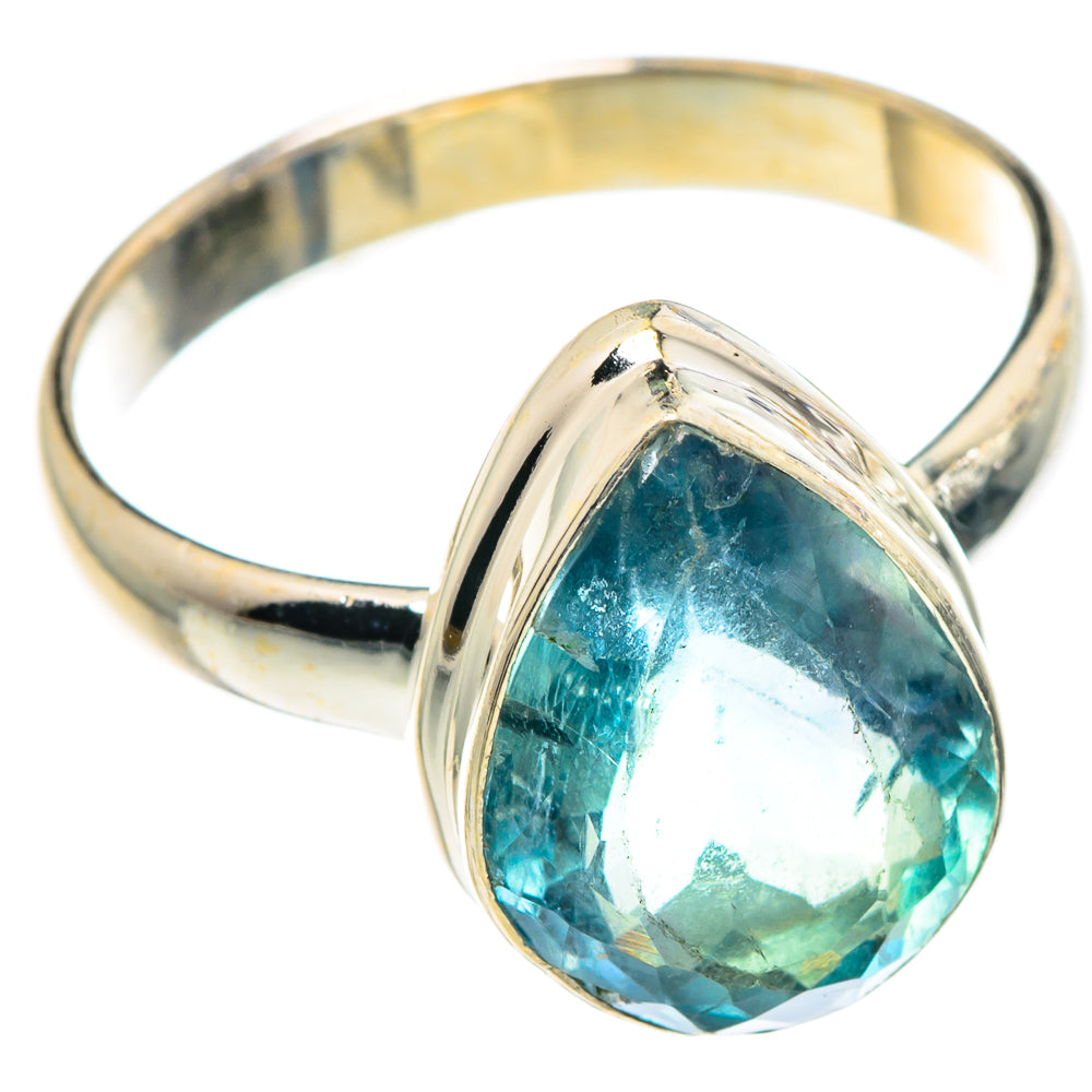 Blue Fluorite Rings handcrafted by Ana Silver Co - RING90753
