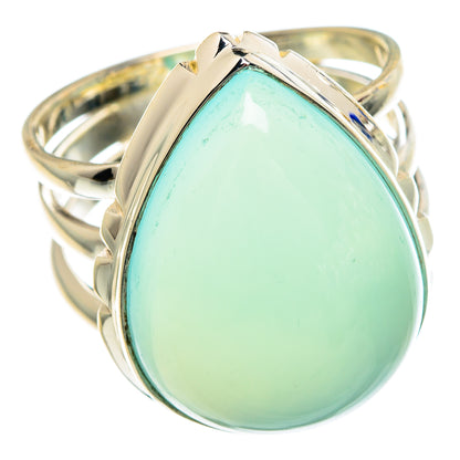 Aqua Chalcedony Rings handcrafted by Ana Silver Co - RING90754