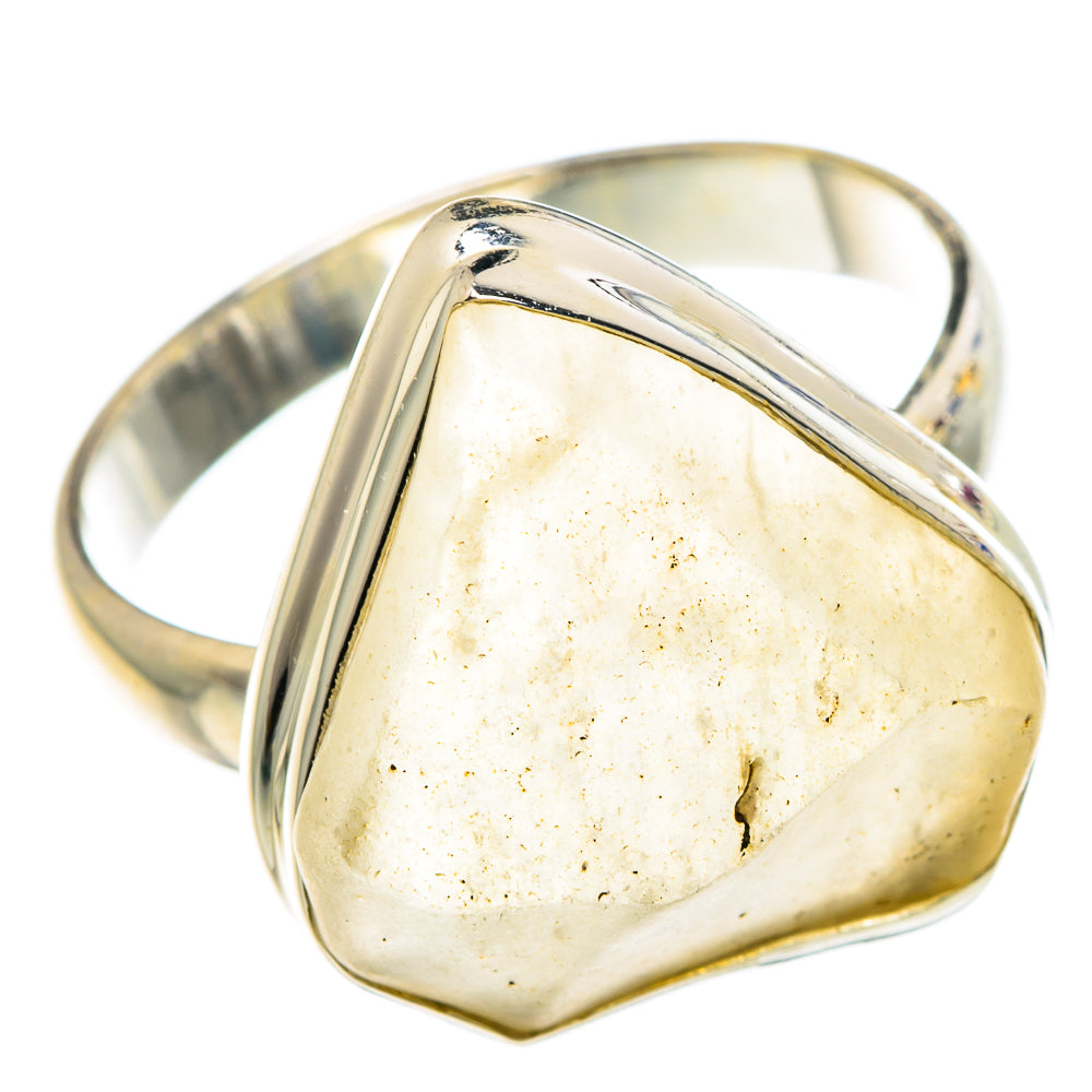 Libyan Desert Glass Rings handcrafted by Ana Silver Co - RING90760 - Photo 2
