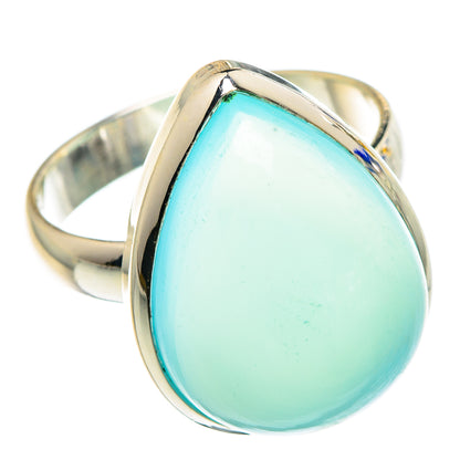 Aqua Chalcedony Rings handcrafted by Ana Silver Co - RING90782