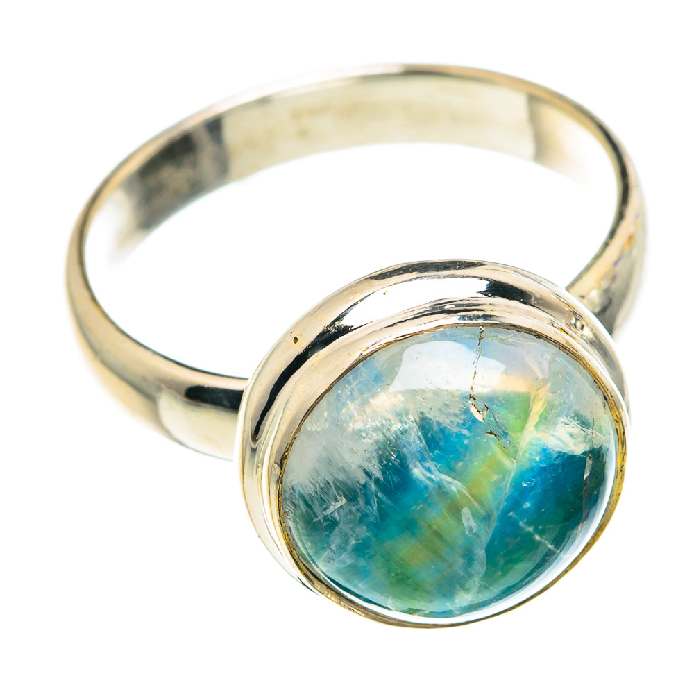 Rainbow Moonstone Rings handcrafted by Ana Silver Co - RING90784