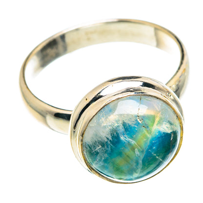 Rainbow Moonstone Rings handcrafted by Ana Silver Co - RING90784