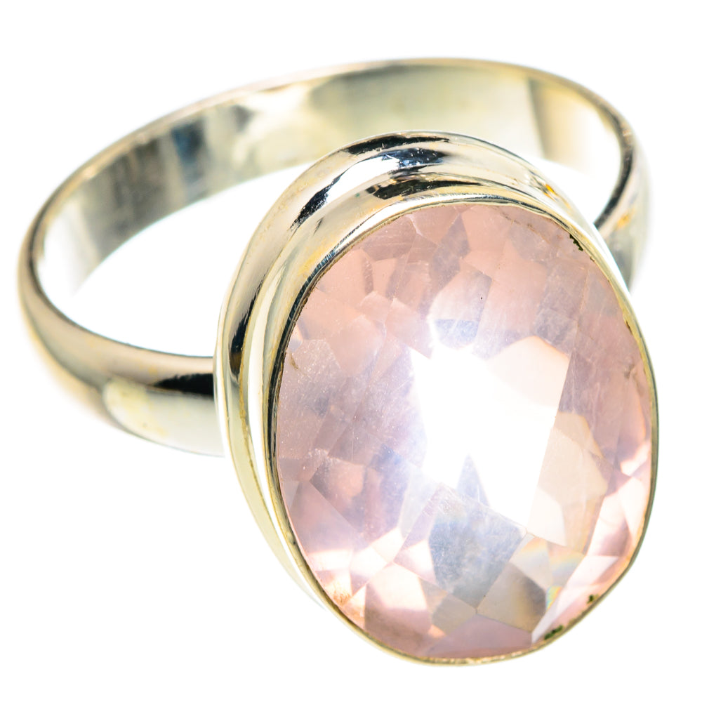 Rose Quartz Rings handcrafted by Ana Silver Co - RING90794