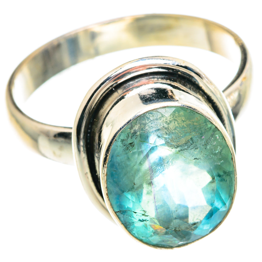 Blue Fluorite Rings handcrafted by Ana Silver Co - RING90808