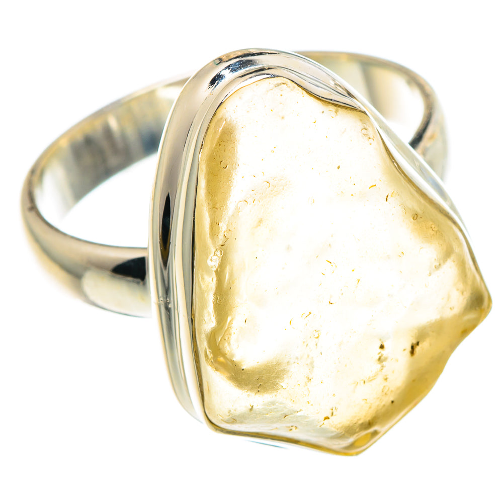 Libyan Desert Glass Rings handcrafted by Ana Silver Co - RING90817 - Photo 2