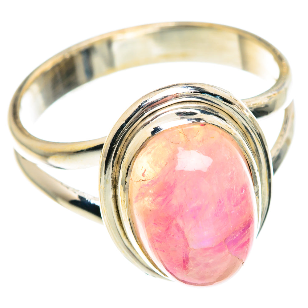 Pink Moonstone Rings handcrafted by Ana Silver Co - RING90820