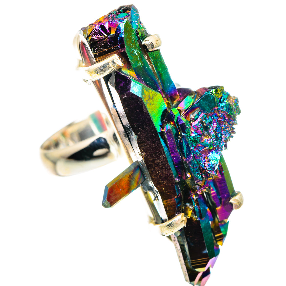 Titanium Sunshine Druzy Rings handcrafted by Ana Silver Co - RING90839