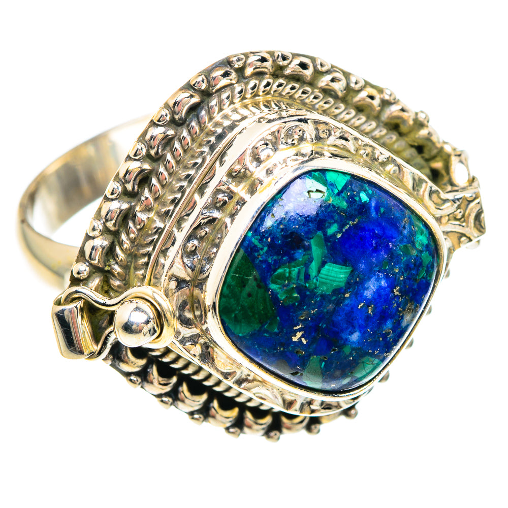 Azurite Malachite Rings handcrafted by Ana Silver Co - RING90840