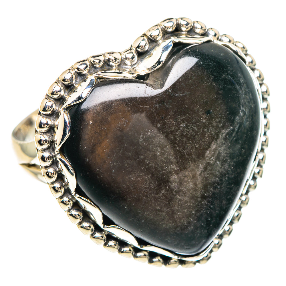 Gold Sheen Obsidian Rings handcrafted by Ana Silver Co - RING90871