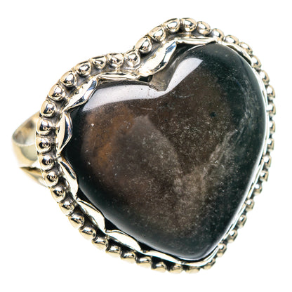 Gold Sheen Obsidian Rings handcrafted by Ana Silver Co - RING90871