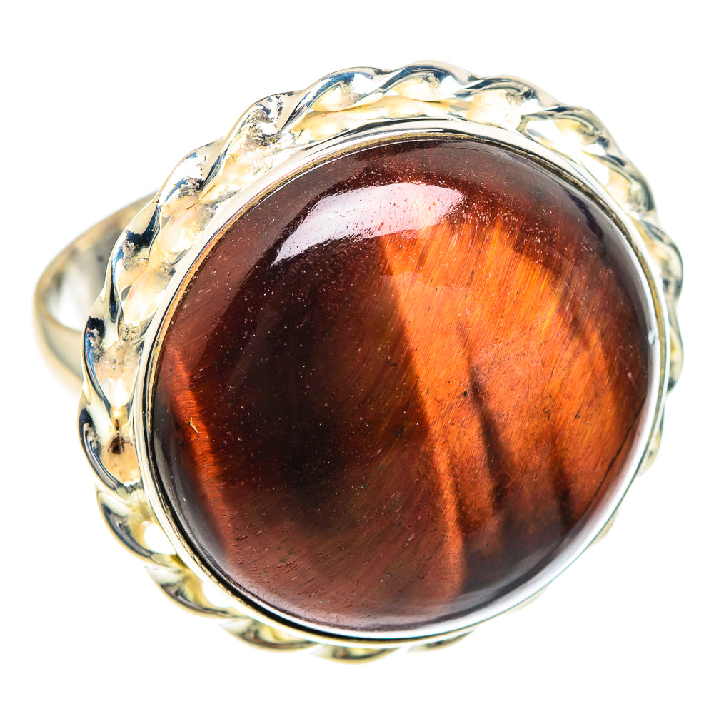 Red Tiger Eye Rings handcrafted by Ana Silver Co - RING90872