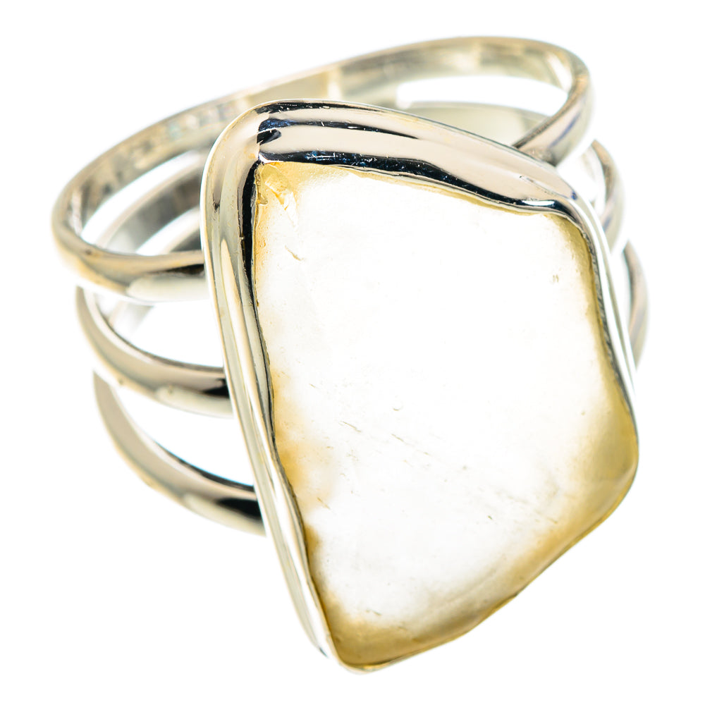 Libyan Desert Glass Rings handcrafted by Ana Silver Co - RING90876 - Photo 2