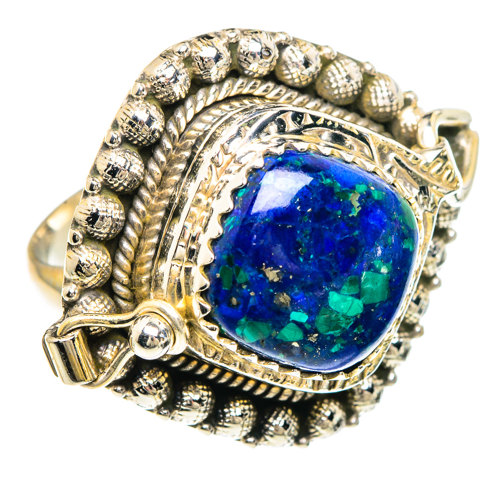 Azurite Malachite Rings handcrafted by Ana Silver Co - RING90900