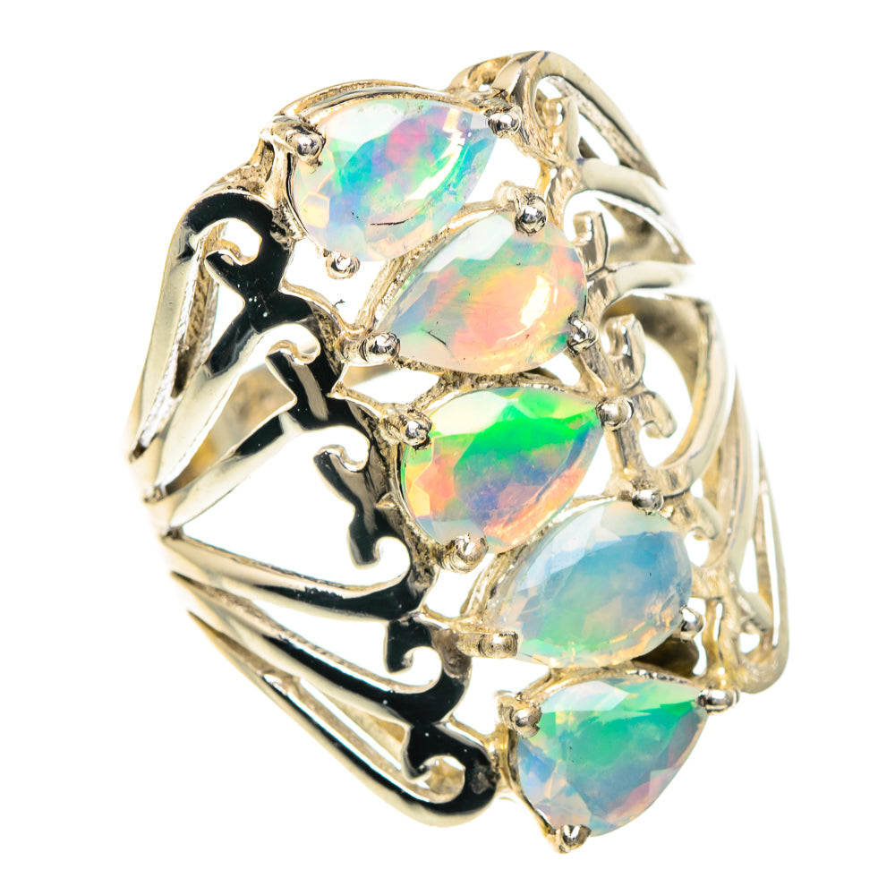 Ethiopian Opal Rings handcrafted by Ana Silver Co - RING90903