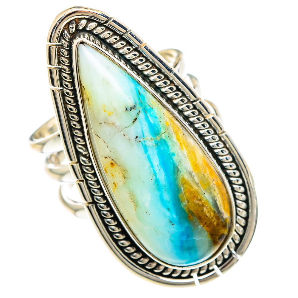 Peruvian Opal Rings handcrafted by Ana Silver Co - RING90906
