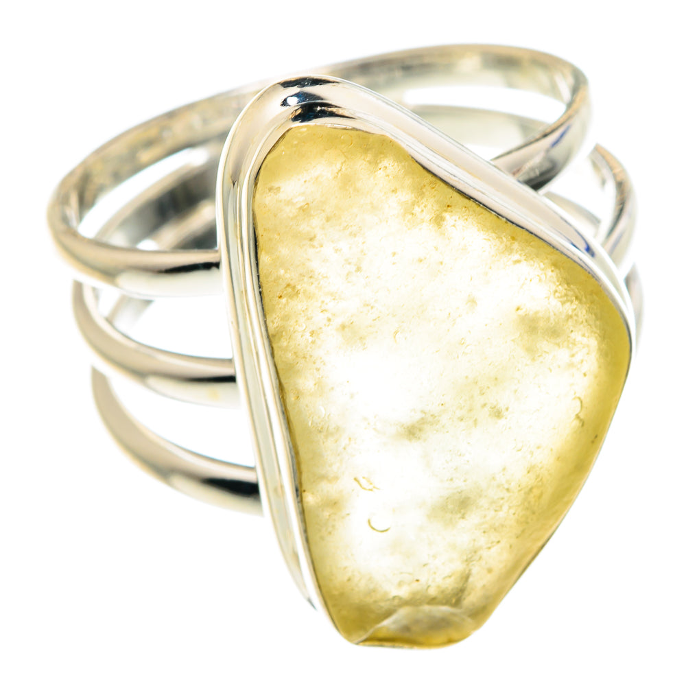 Libyan Desert Glass Rings handcrafted by Ana Silver Co - RING90952 - Photo 2