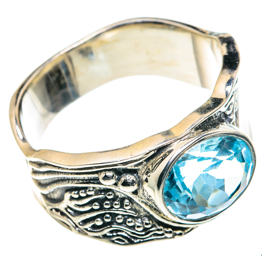 Blue Topaz Rings handcrafted by Ana Silver Co - RING90954