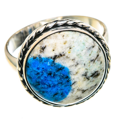 K2 Blue Azurite Rings handcrafted by Ana Silver Co - RING90959