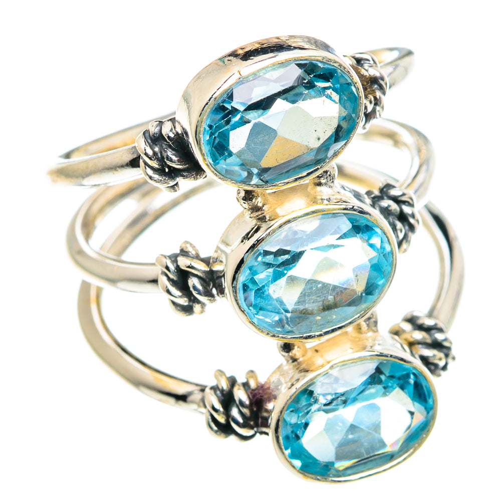 Blue Topaz Rings handcrafted by Ana Silver Co - RING90988