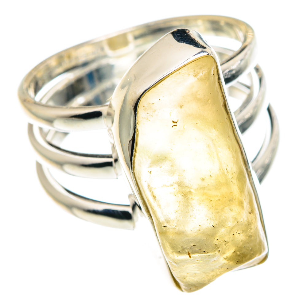 Libyan Desert Glass Rings handcrafted by Ana Silver Co - RING91006