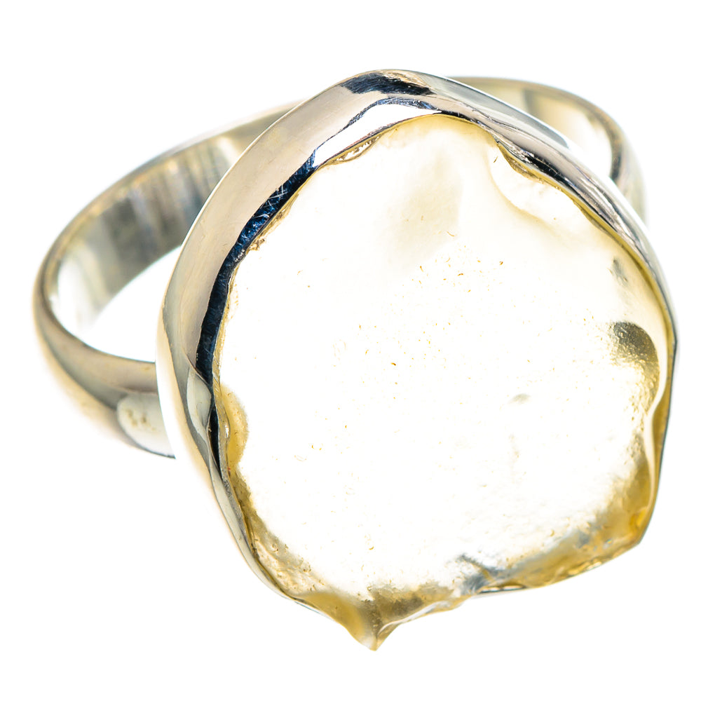 Libyan Desert Glass Rings handcrafted by Ana Silver Co - RING91007 - Photo 2