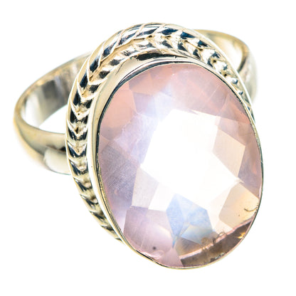 Rose Quartz Rings handcrafted by Ana Silver Co - RING91008