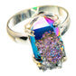 Titanium Sunshine Druzy Rings handcrafted by Ana Silver Co - RING91019