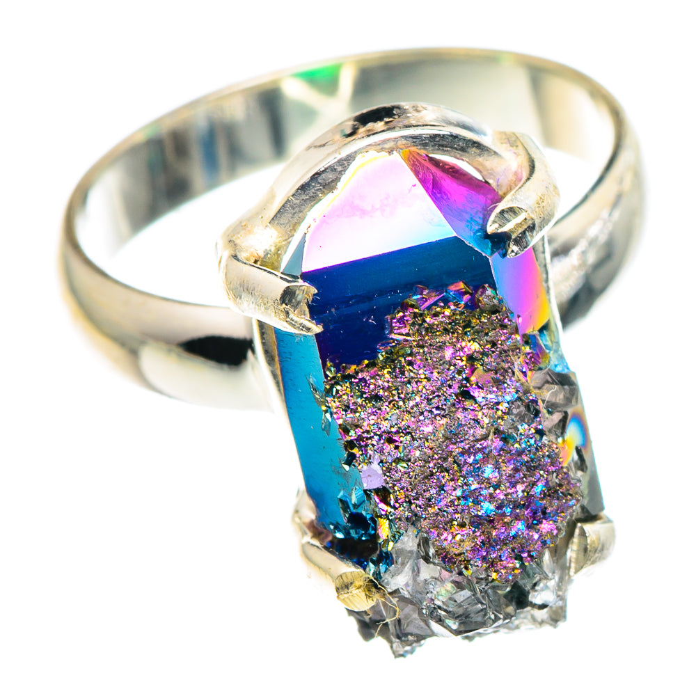 Titanium Sunshine Druzy Rings handcrafted by Ana Silver Co - RING91019