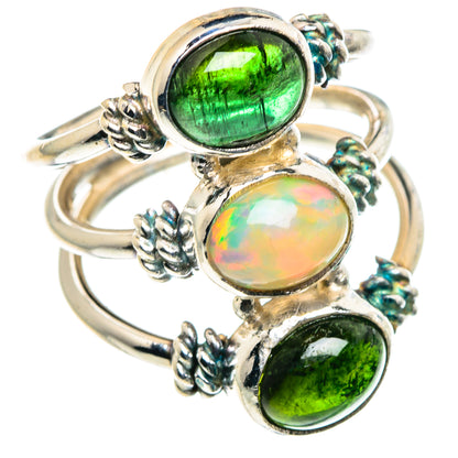 Ethiopian Opal Rings handcrafted by Ana Silver Co - RING91022