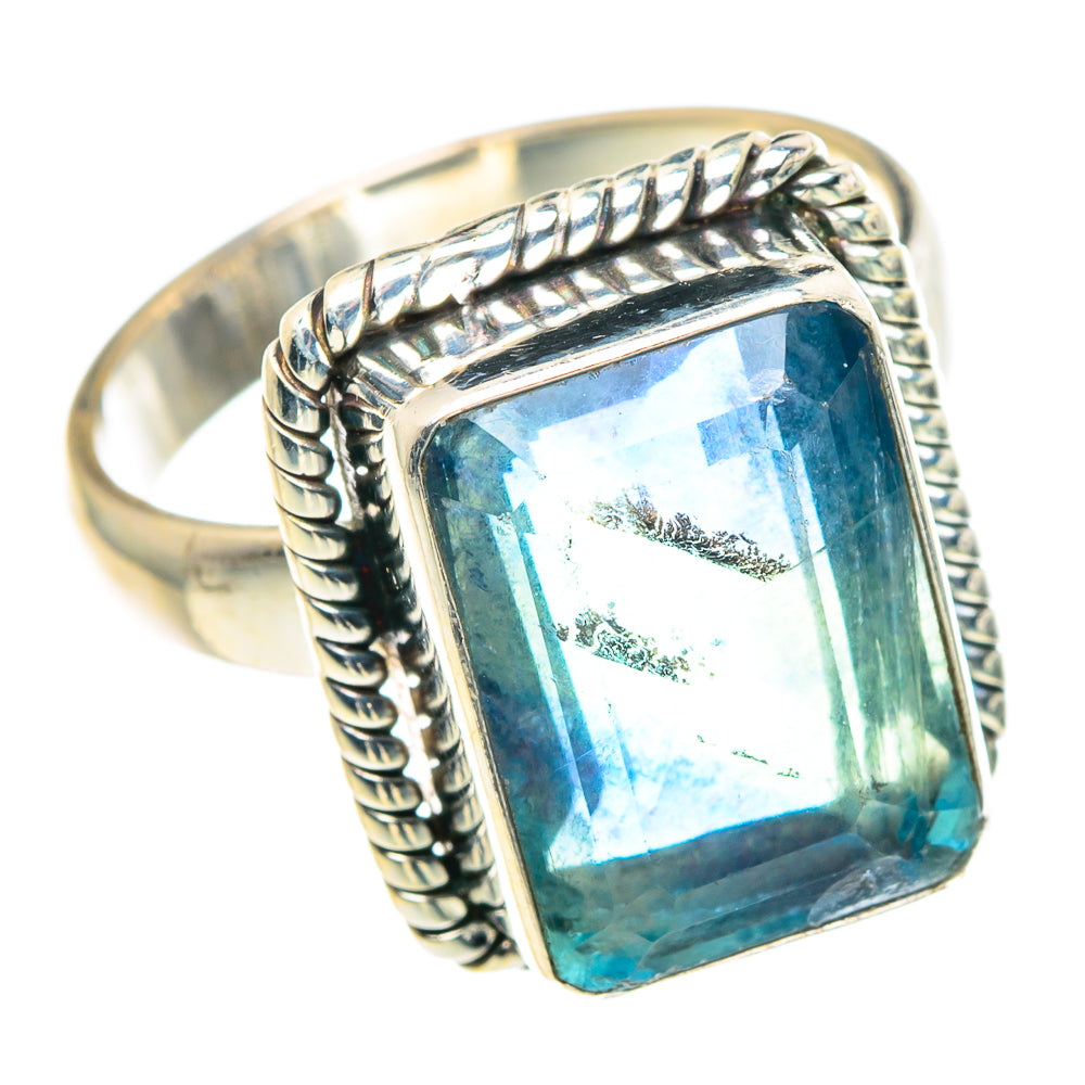 Blue Fluorite Rings handcrafted by Ana Silver Co - RING91033
