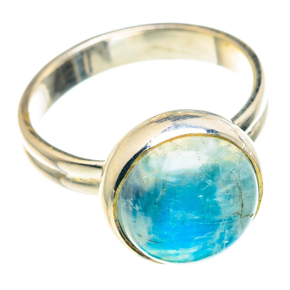 Rainbow Moonstone Rings handcrafted by Ana Silver Co - RING91042