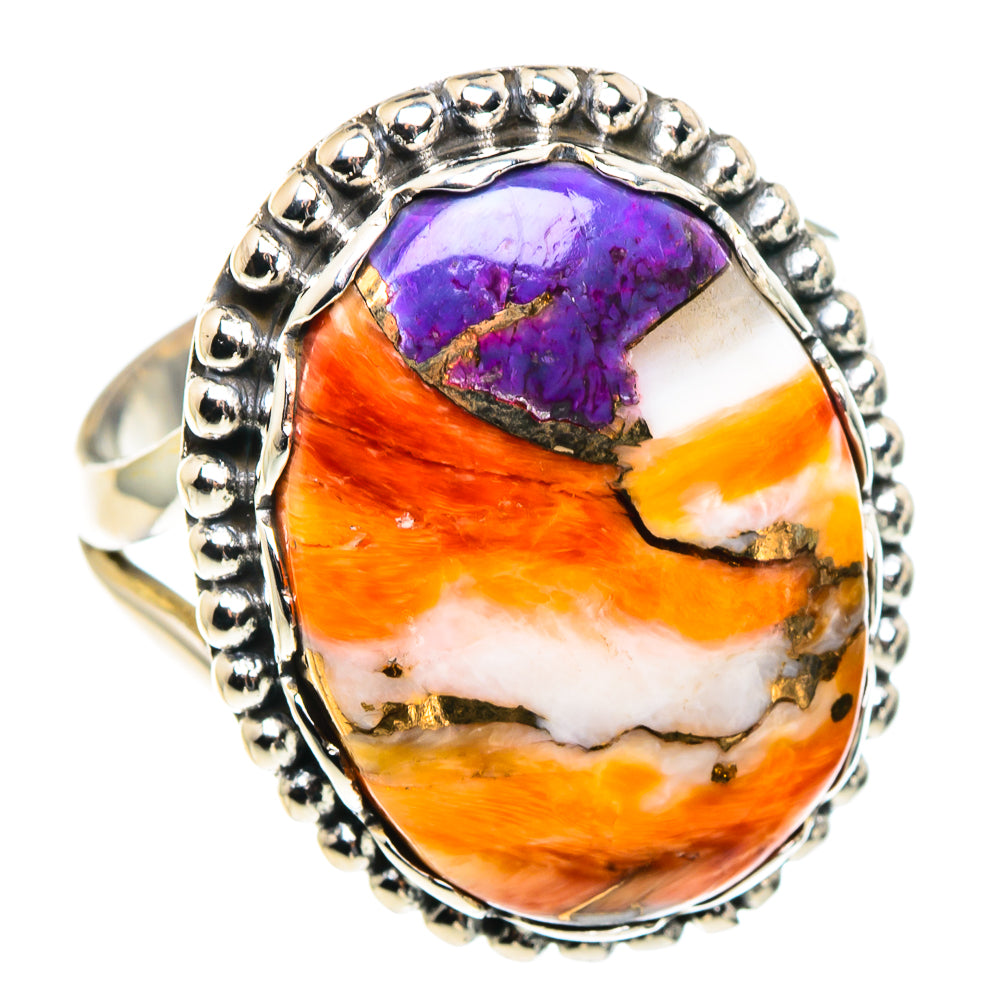 Kingman Pink Dahlia Turquoise Rings handcrafted by Ana Silver Co - RING91046
