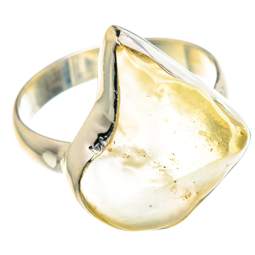 Libyan Desert Glass Rings handcrafted by Ana Silver Co - RING91047 - Photo 2