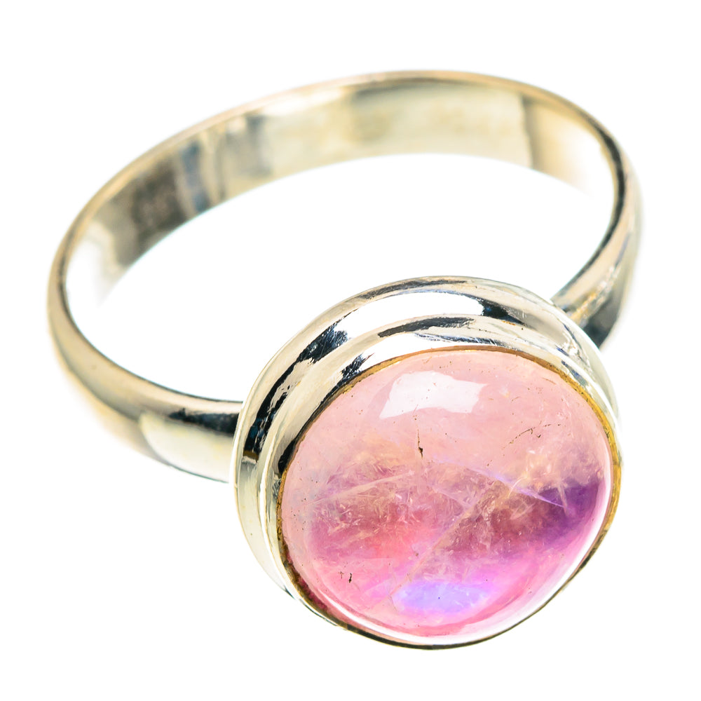 Pink Moonstone Rings handcrafted by Ana Silver Co - RING91051